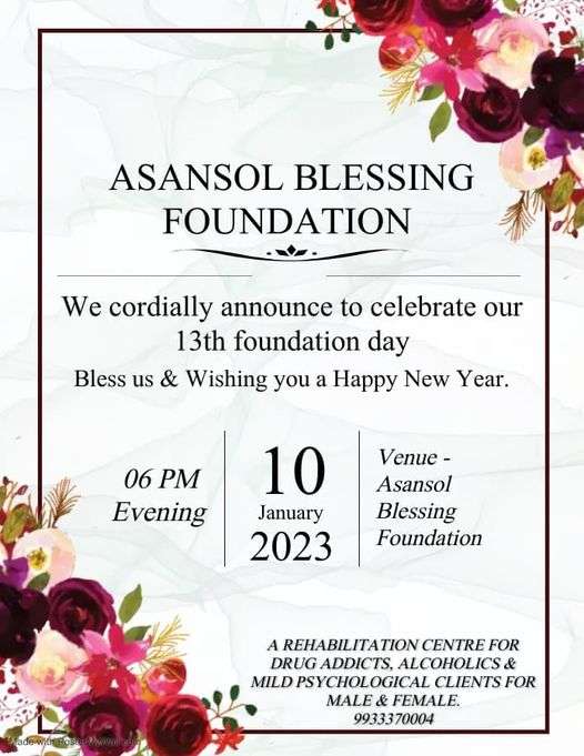 Invitation to all 13th Foundation Day of our Asansol Blessing Foundation | Asansol Blessing Foundation